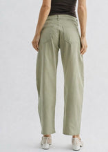 Load image into Gallery viewer, Just Black Denim Comfort Barrel Pants in Soft Olive
