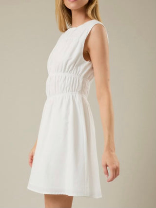 Covered Shoulder Fit and Flare Mini Dress