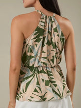Load image into Gallery viewer, Halter Tie Neck Peplum Top
