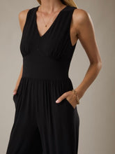 Load image into Gallery viewer, Effortless Black Wide Leg Jumpsuit

