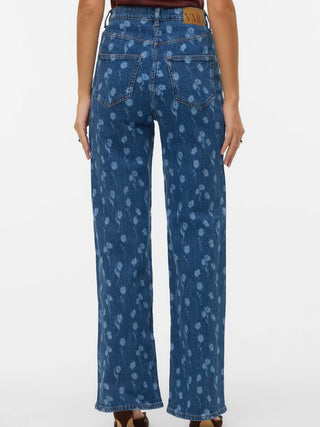 Floral Wash Straight Leg Denim