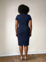 Load image into Gallery viewer, Extended Classic Notch Neck Sheath Dress
