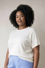 Load image into Gallery viewer, Extended Size Short Sleeve Dolman Pointelle Top
