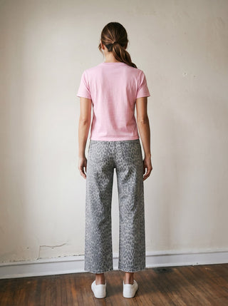 Savannah Stroll Leopard Barrel Leg Jeans