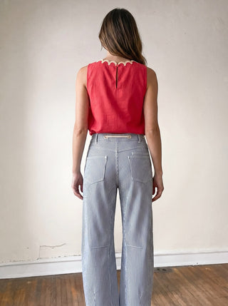 Coral Garden Embroidered Tank