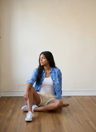 Coastal Breeze Printed Button Down