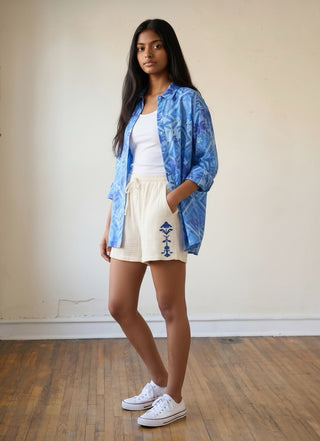 Coastal Breeze Printed Button Down