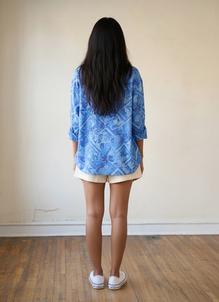 Coastal Breeze Printed Button Down