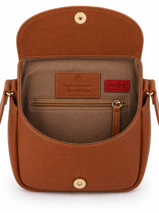 Tangerine Ruthie Leather Tassel Crossbody