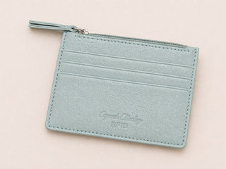 Teal Grab and Go Leather Card Case