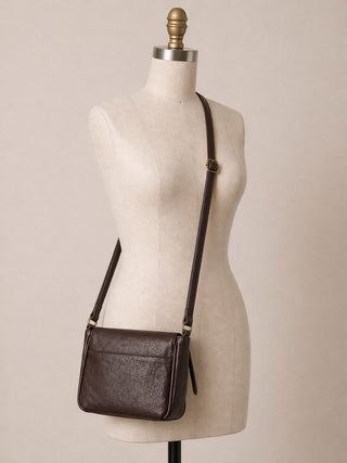 Espresso Zella Leather Handbag