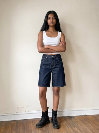 Just Black Denim Dark Wash Denim Bermuda Shorts