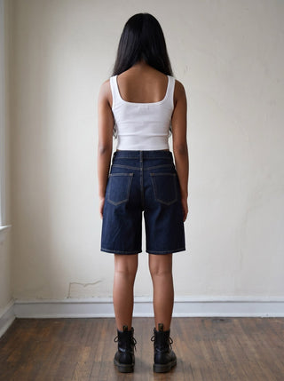 Just Black Denim Dark Wash Denim Bermuda Shorts