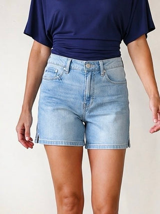 Sunlit Ease Denim Shorts