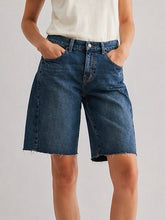 Load image into Gallery viewer, Just Black Denim Relaxed Vintage Wash Denim Bermuda Shorts
