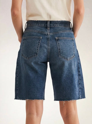 Just Black Denim Relaxed Vintage Wash Denim Bermuda Shorts