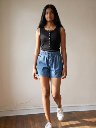 Everyday Ease Henley Tank | Black