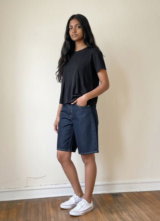 Pleated Ease Tee | Black
