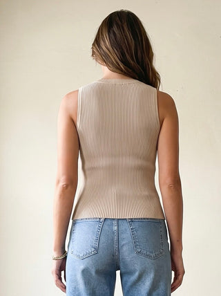 Essential Ribbed Tank | Oat