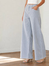 Load image into Gallery viewer, Just Black Denim Harbor Stripe Wide Leg Jeans
