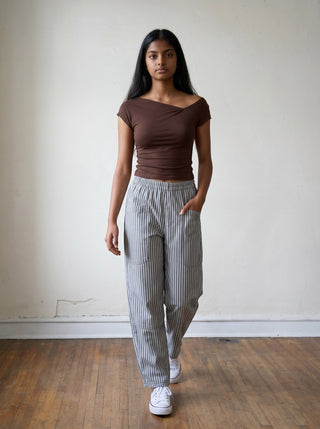 Draped Asymmetry Knit Top