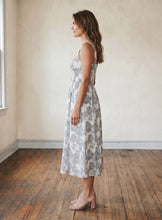 Load image into Gallery viewer, Garden Sketch Floral Jacquard Midi Dress
