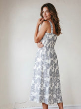 Load image into Gallery viewer, Garden Sketch Floral Jacquard Midi Dress
