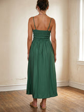 Load image into Gallery viewer, Evergreen Breeze Shirred Midi Dress
