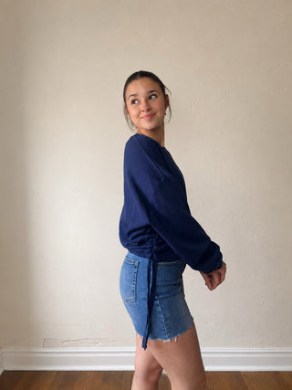 Harbor Breeze Terry Pullover | Navy