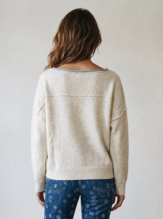 Contrast Trim Everyday Sweater | Oatmeal