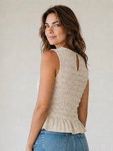Load image into Gallery viewer, Harbor Stripe Smocked Tank
