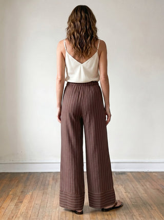 Madeline Pinstripe Wide Leg Trousers