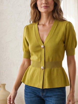 Golden Hour Peplum Sweater