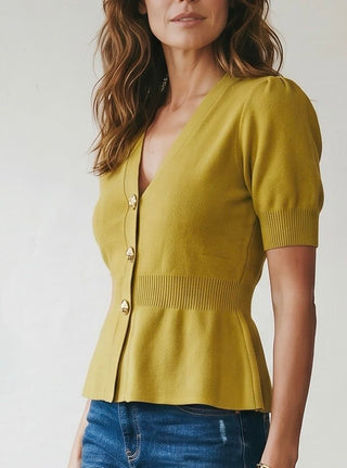 Golden Hour Peplum Sweater