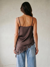 Load image into Gallery viewer, Daydream Lace Trim Cami | Brown
