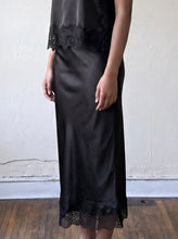 Load image into Gallery viewer, After Dark Satin Midi Skirt | Black
