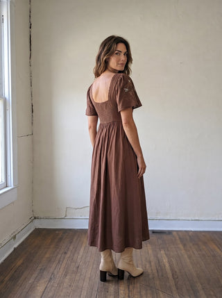 Meadow Song Embroidered Midi Dress