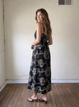 Load image into Gallery viewer, Midnight Botanicals Cotton Midi Dress
