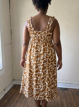 Load image into Gallery viewer, Extended Size Golden Grove Smocked Midi Dress
