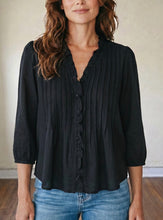 Load image into Gallery viewer, Sutton Pleated Ruffle Blouse
