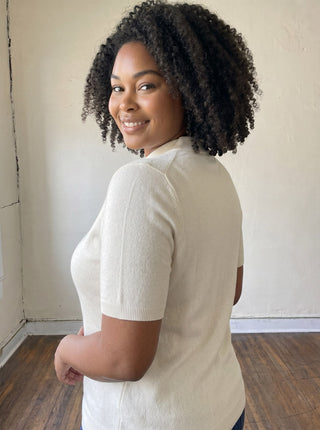 Extended Size Madison Mock Neck Sweater Top