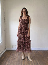 Load image into Gallery viewer, Autumn Rose Tie Shoulder Maxi Dress
