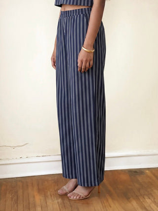 Coastal Lines Linen Blend Pants
