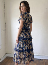 Load image into Gallery viewer, Bluebell Romance Floral Tiered Maxi Dress
