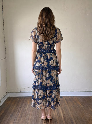 Bluebell Romance Floral Tiered Maxi Dress