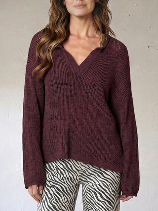 Sutton Ridge Sweater | Oxblood
