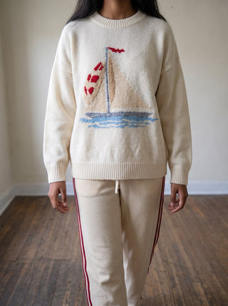 Harbor Days Sailboat Sweater