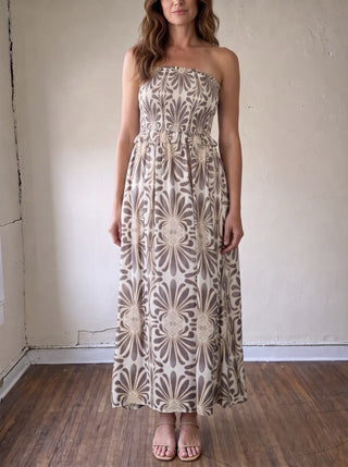 Santorini Smocked Midi Dress