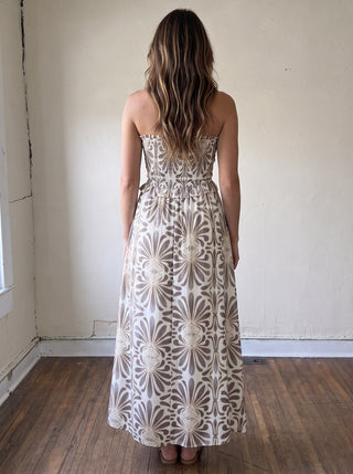 Santorini Smocked Midi Dress