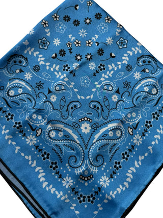 Heritage Paisley Mulberry Silk Scarf | Ocean Blue